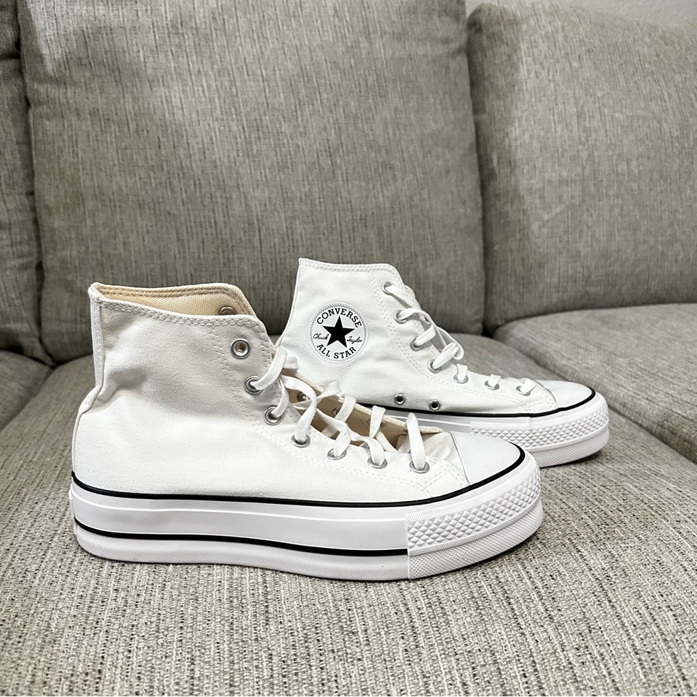 Converse White Hightop Platform Sneaker